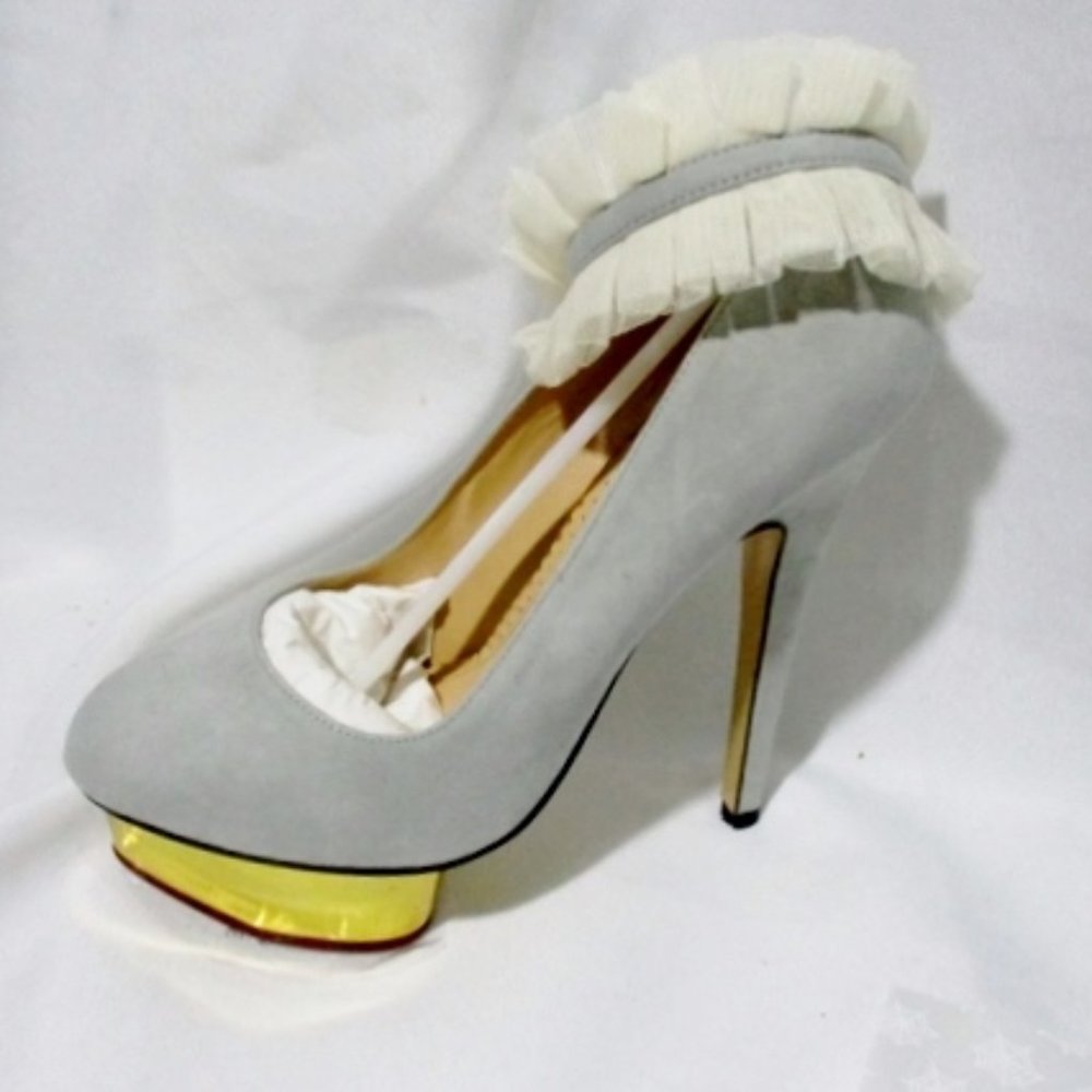 NEW CHARLOTTE OLYMPIA DOLLY RUFFLED ANKLET Shoe - Picture 4 of 12